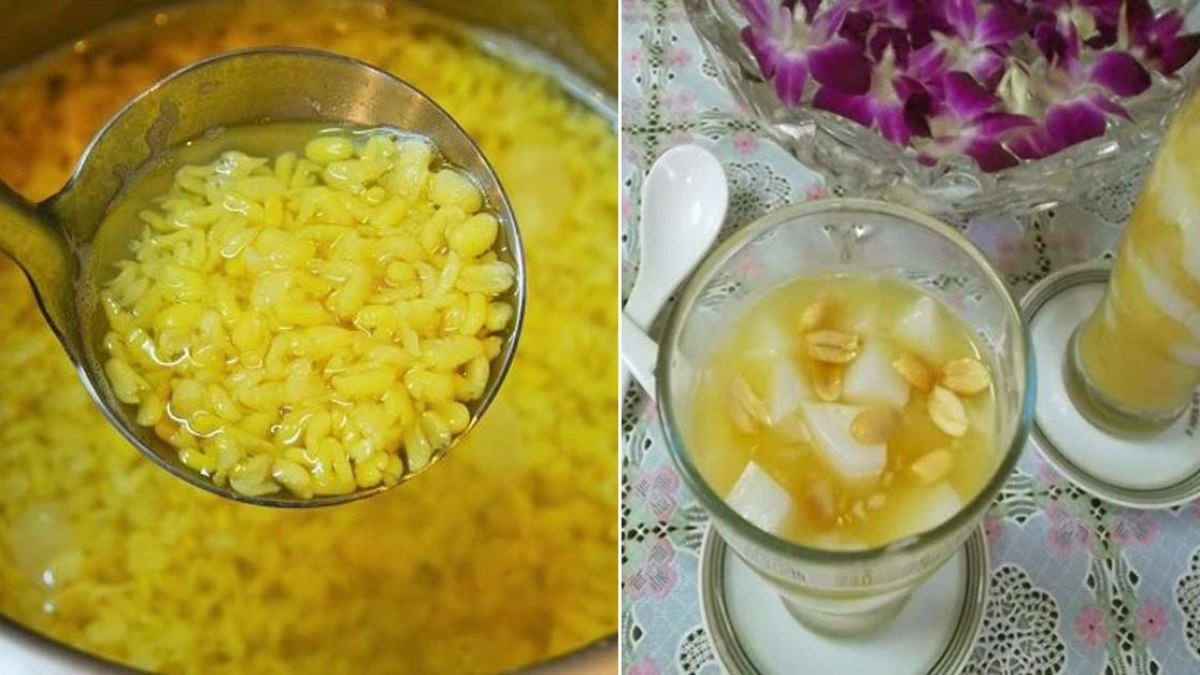 Hấp đậu xanh cho chín rồi để nguội