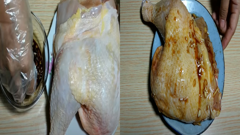 Gà bó xôi chiên