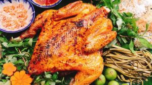 Thành phẩm cho món gà quay mật ong